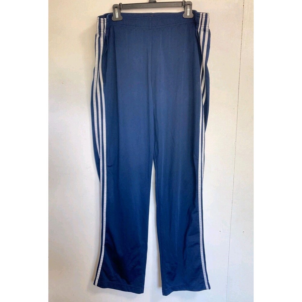 Adidas Track Pants Mens‎ XL Essentials 3-Stripes Tricot Navy Blue/White BK7404